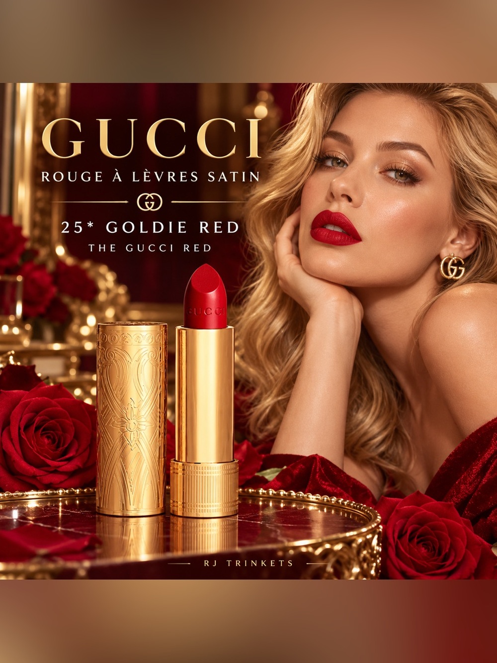 Gucci Rouge à Lèvres Satin Lipstick — Goldie Red